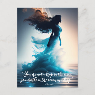 Rumi Ocean Quote Dreamscape   Postcard