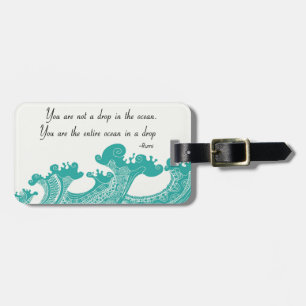 Rumi Ocean quote Luggage Tag