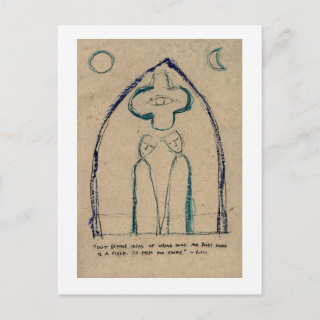 Rumi poem postcard (Front)