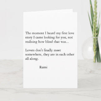 Rumi Poetry Card