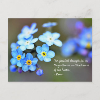 Rumi Postcard. Inspirational quote on life. Postcard