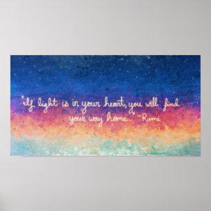 Rumi Quote Abstract Poster