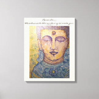 Rumi Quote Buddha Watercolor Canvas Wall Art