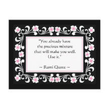 Rumi Quote Inspirational Motivational Postcard