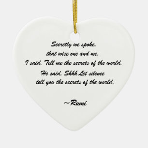 Rumi Quote Iris Ornament