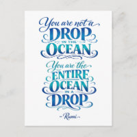 Rumi Quote: Not A Drop in the Ocean