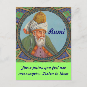 Rumi quote postcard