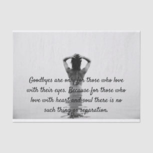 Rumi Quote Tissue Paper