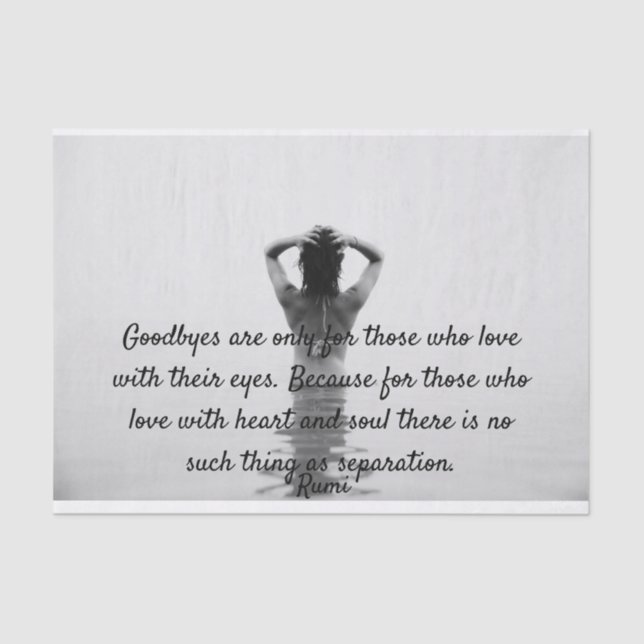 Rumi Quote Tissue Paper (Front)