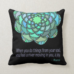 Rumi River In You Quote Cushion
