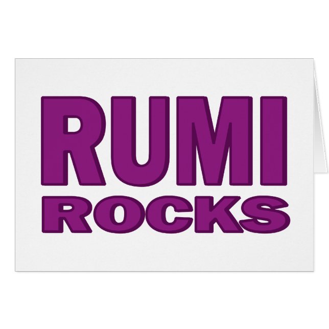 Rumi Rocks (Front Horizontal)