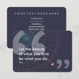 rumi success quote invitation