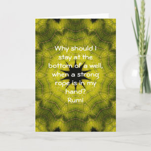 Rumi Taking Action Inspirational Quotation Saying Card
