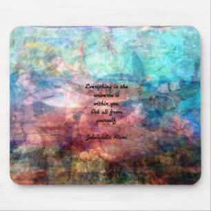 Rumi Uplifting Quote About Energy And Universe Mouse Mat