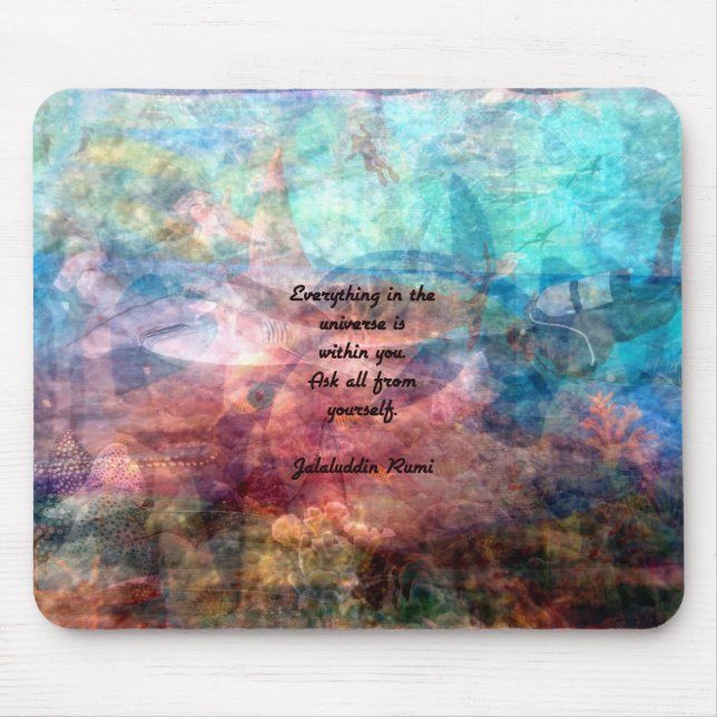 Rumi Uplifting Quote About Energy And Universe Mouse Mat (Front)