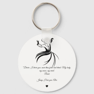Rumi Valentine Love you poetry  Keychain