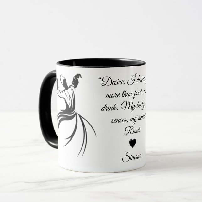 Rumi Valentine Love you poetry Mug popular (Front Left)