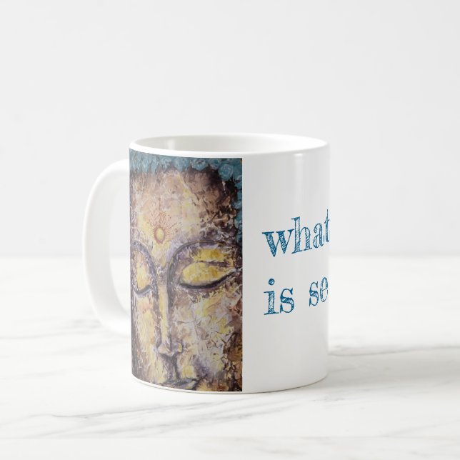 Rumi Zen Quote Buddha Art Coffee Mug (Front Left)