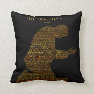 Rumi's "The Guest House" Poem Throw Pillow