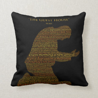 Rumi's "The Guest House" Poem Throw Pillow