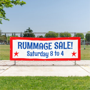 Rummage Sale Patriotic Banner