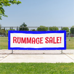 Rummage Sale! Red White and Blue Banner
