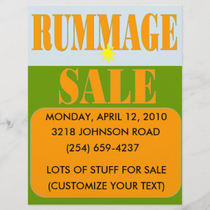 RUMMAGE SALE SIGN/FLYER FLYER