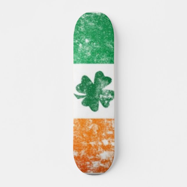 Rummaged Irish Flag Skateboard (Front)