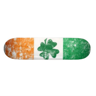 Rummaged Irish Flag Skateboard