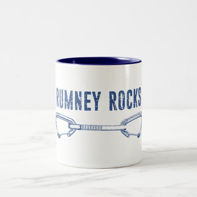 Rumney Rocks Climbing Quickdraw Two-Tone Coffee Mug (Center)