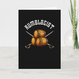 Rumologist Rum Drinker Pirate Alcohol Fun Party Card