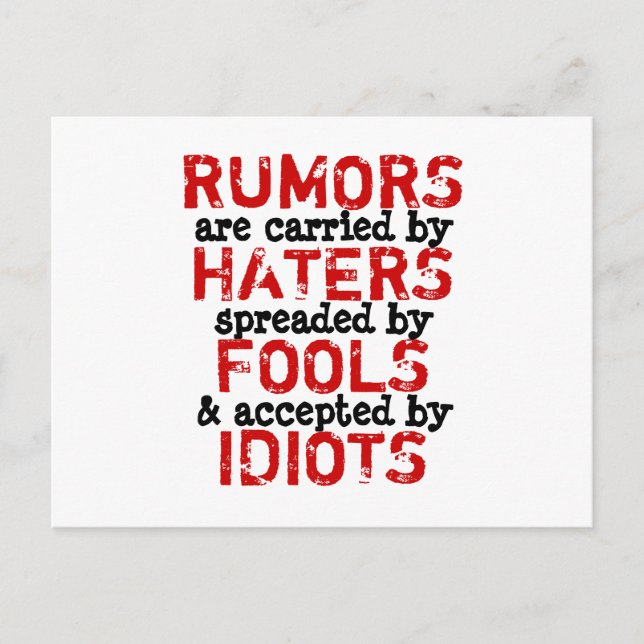 RUMORS - Postcard Truism / Philosophy (Front)