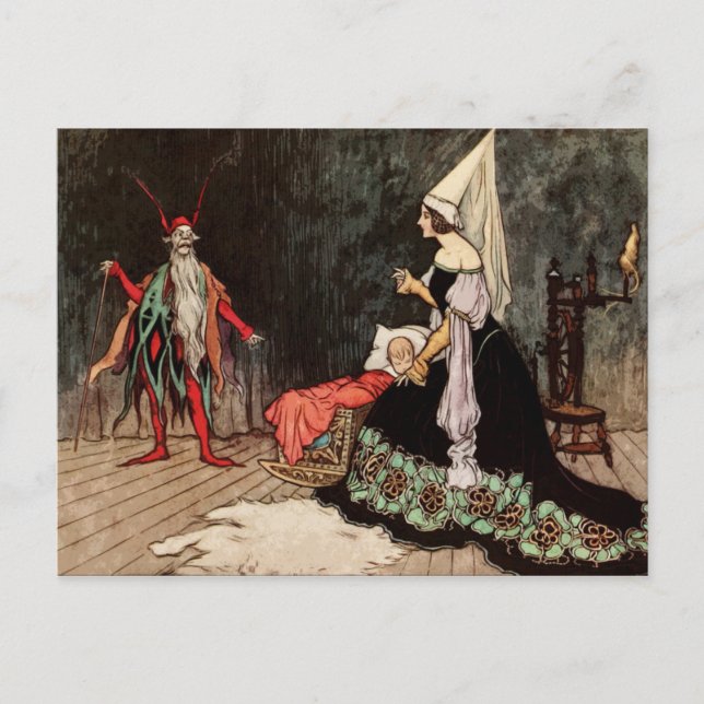 Rumpelstilzchen Princess Vintage Fairy Tale Postcard (Front)