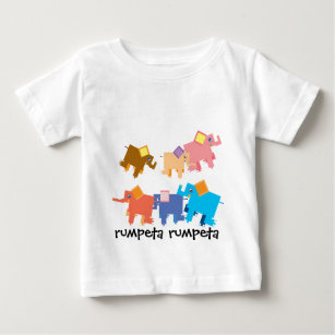 rumpeta rumpeta - herd of elephant kids running baby T-Shirt