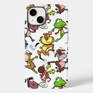 Run 2023, Cute Cartoons running around No BG Case-Mate iPhone 14 Case