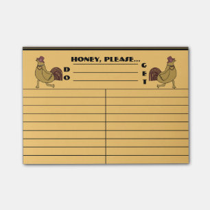 Run-A-Round Chicken DO-GET Reminders Personalised Post-it Notes