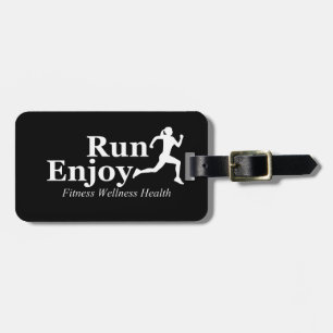 Run and enjoy luggage tag