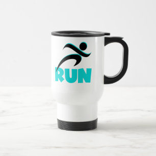 RUN Aqua Travel Mug