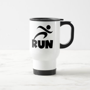 RUN Black Travel Mug