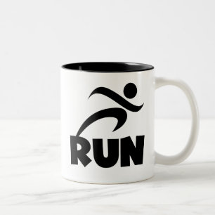 RUN Black Two-Tone Coffee Mug