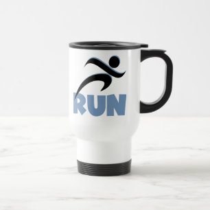 RUN Blue Travel Mug
