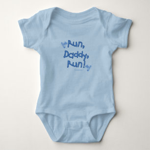 Run Daddy Run - Blue Baby Bodysuit