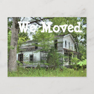 Run Down House We Moved Change of Address Cards