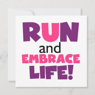 Run Embrace Life Purple Pink