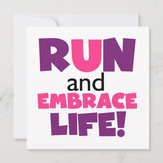 Run Embrace Life Purple Pink (Front)