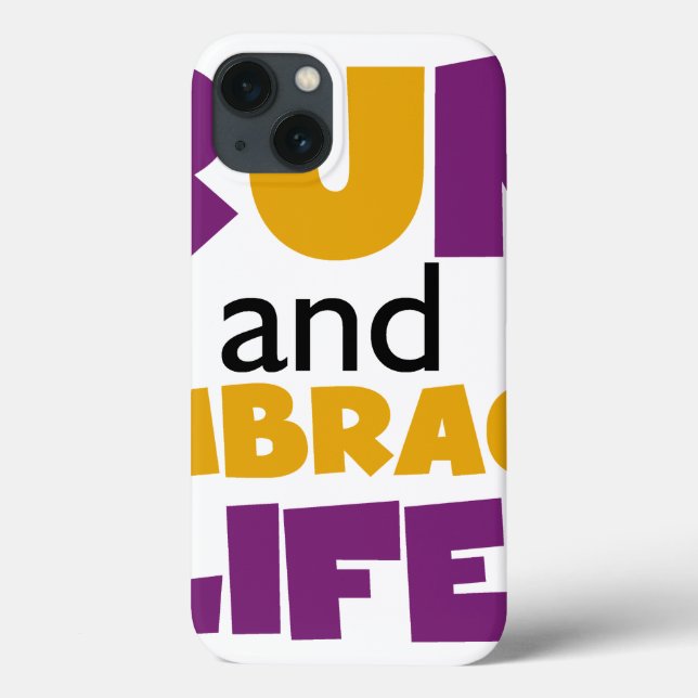 Run Embrace Life Purple Yellow Case-Mate iPhone Case (Back)