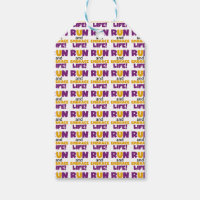 Run Embrace Life Purple Yellow