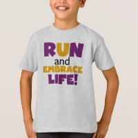 Run Embrace Life Purple Yellow