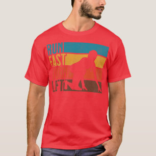 Run Fast Turn Left Sprint Dash Runners 100m 200m 4 T-Shirt