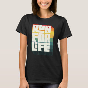 Run For Life Marathon Finisher Runners Vintage Re T-Shirt